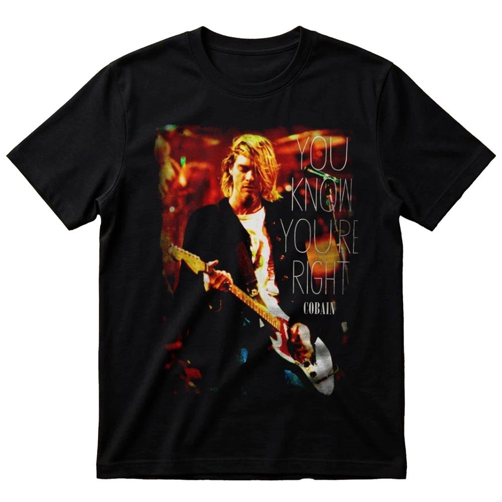 Kurt Cobain Right Official Nirvana TShirt In Utero Nevermind Unisexs Ladies S