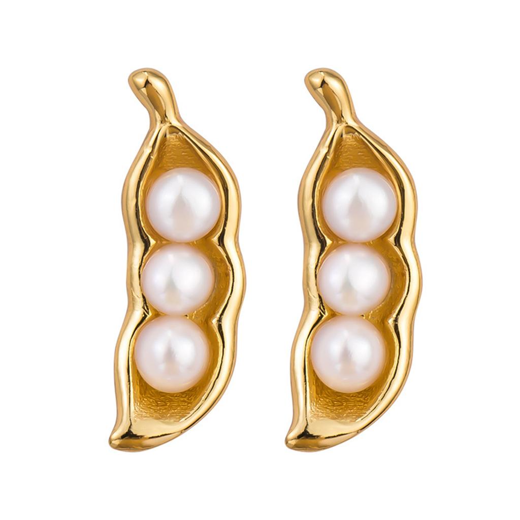 925 Sterling copper Pea Earrings Fashion Chinese Style Natural Zircon 3mm Women Gifts Simple Simple Delicate Zircon Wholesales