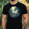 T-Shirt Men Butterfly In Moonlight Motif Cotton Size XS To 5XL