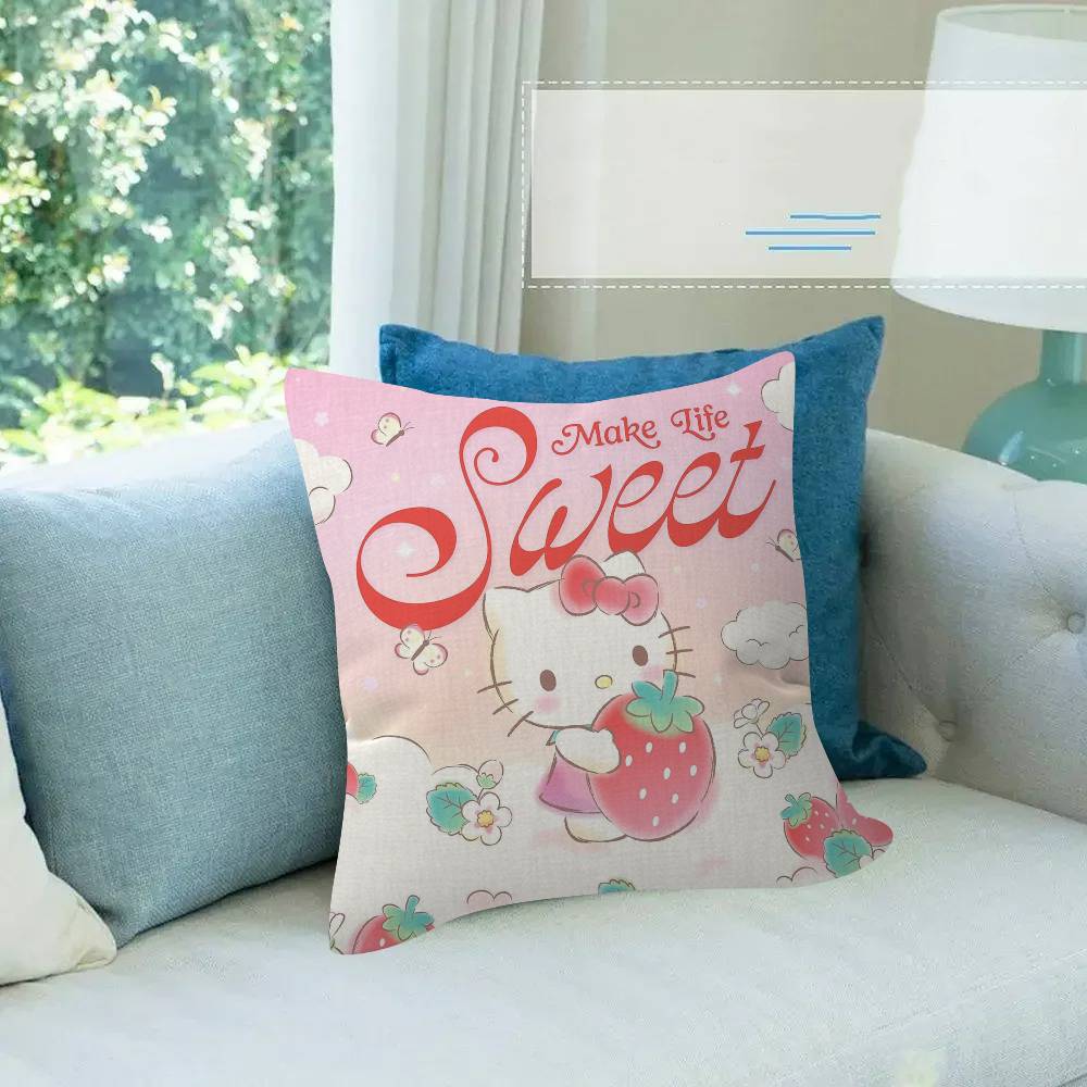 Pillow Cover Sofa Cushion Cover Home Room Decoration Children Gift Cartoon Hello Anime K-kt