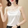 2026 Women's Silk Satin Camisole: Elegant Back Design, Stylish Base Layer or Outerwear, Sexy Top