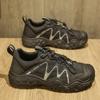 Mens Hiking Shoes Soft Low Cut Non Slip Lightweight Outdoor Travel Camping Leisure Mountain Mesh Breathable Climbing Shoes Man