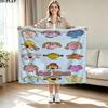 1PC Mr. Men Little Miss Custom Name Patterned Flannel Blanket Suitable For All Seasons for Home Decor Warmth and Comfort Gifts Holiday Present
