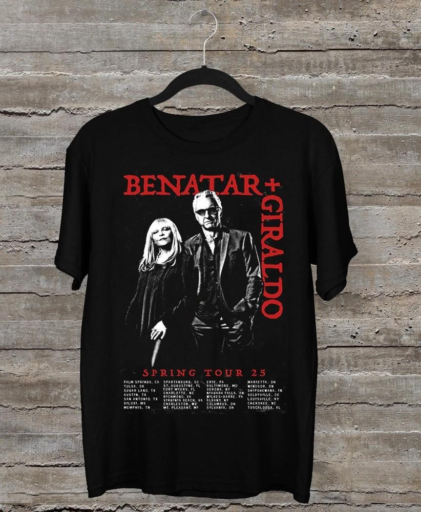 NEW Pat Benatar and Neil Giraldo 2025 Tour Date Shirt Black All Size Unisex T-Shirt XL