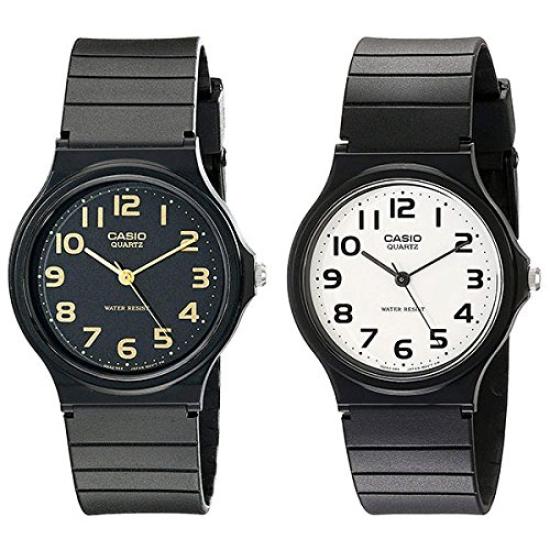 

Casio Pair Watches with Pair and Easy to Black MQ-24-1B2/MQ-24-7B2 Boxes, Men s Women s, Retro, Simple, Wear, Waterproof, [Used]