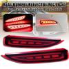 2pcs Car LED Rear Fog Lamp Bumper Light For Mazda 3 5 6 2014-2018 Multi-function Auto Brake Light Dynamic Turn Signal Reflector