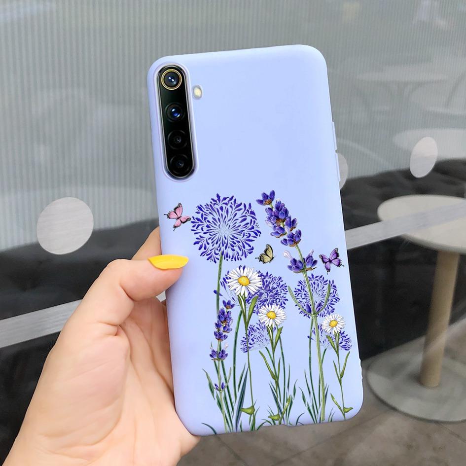 For Realme 6 6 Pro Case Cute Milk Cow Flower Patterns Soft Back Cover For OPPO Realme 6 6S 6Pro RMX2061 Coque Funda Realme6 Capa