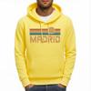 Madrid Spain Colorful Stripes Print Men Hoodie Autumn Casual Hoody Fleece Comfortable Hoodies Loose Multicolor Pullovers