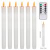 LED Tapered Candles with Remote & Timer Battery Operated Taper Light Candlesticks Window Candles for Wedding Christmas Halloween