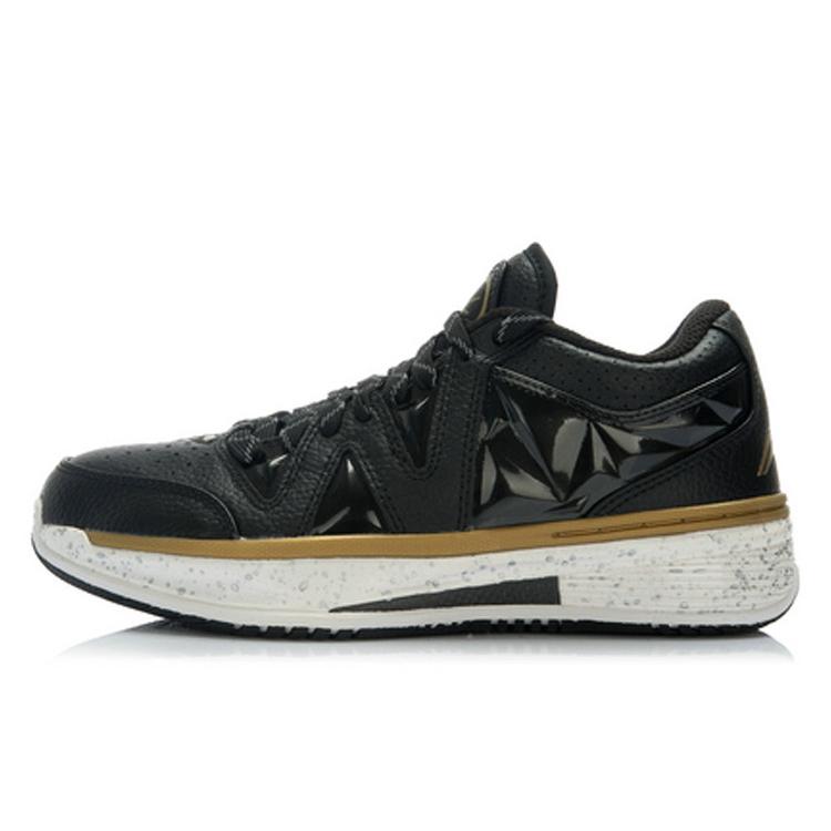 New LiNing WOW 2 Way Of Wade, Hidden Gold Low Top Basketball Shoes Unisex Black Gold ABAJ007-7
