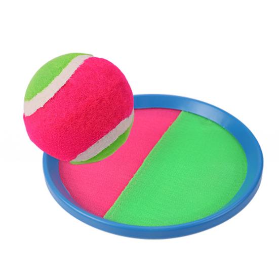Kids Toss Catch Ball Game with 2 Paddles 1 Ball Indoor Backyard Boys Girls Parent-children Interactive Sticky Ball Throwing