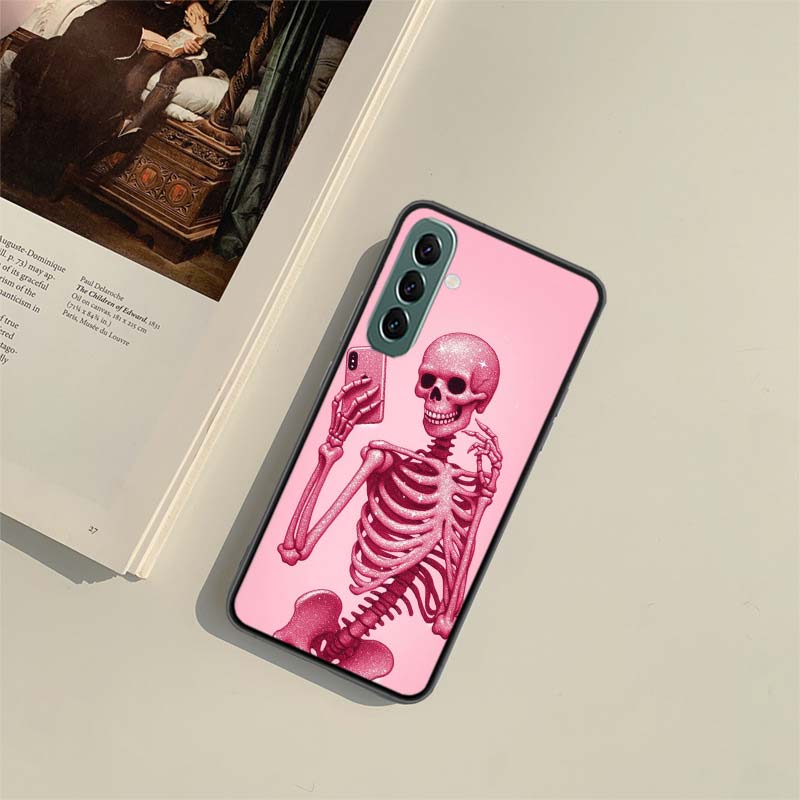 A Funny Skeleton Skull Phone Case for Samsung A54 A14 A24 A34 A17 A37 A57 A55 A35 A25 A15 A07 A05S A04S A12 A22 A32 A52S A72 Gal