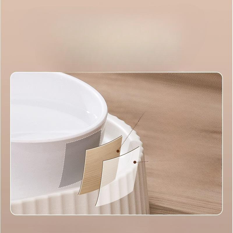 Dog Roman Column Ceramic Double Bowl Cat Bowl Cat Drinking Water Bowl Anti-knock Over Pet Dog Bowl Tall Dog Bowl Supplies