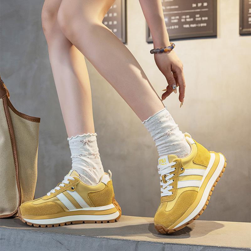 Inner heightening platform retro dad shoes women's 2025 autumn new sports shoes casual shoes German training shoes Forrest Gump shoes women