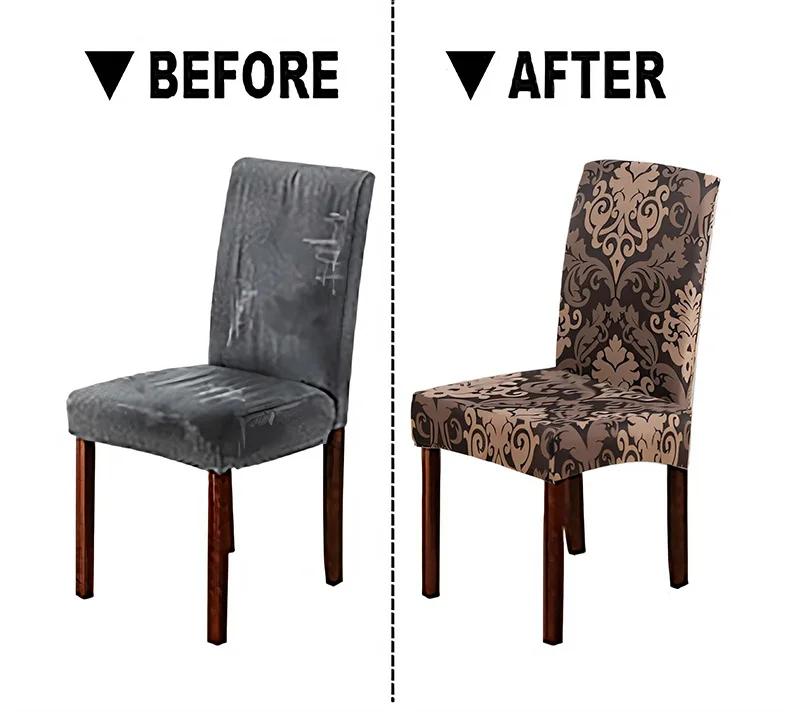 Chair Covers Set Of 6 Stretch Printed Parsons Chair Slipcovers Super Fit Spandex Removable Washable Dining Room