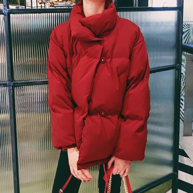 Black Collar Korean Jackets Style Stand