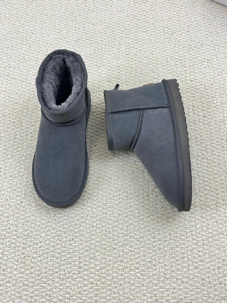 Damskie buty śniegowe wsuwane z prawdziwej skóry - Zimowa moda, Ciepłe i wszechstronne
