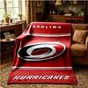 Hurricanes Team Spirit Throws Blanket Flannel Blankets Plush for Couch Bed Gifts for Men Women Travel picnic blanket Christmas fan gifts