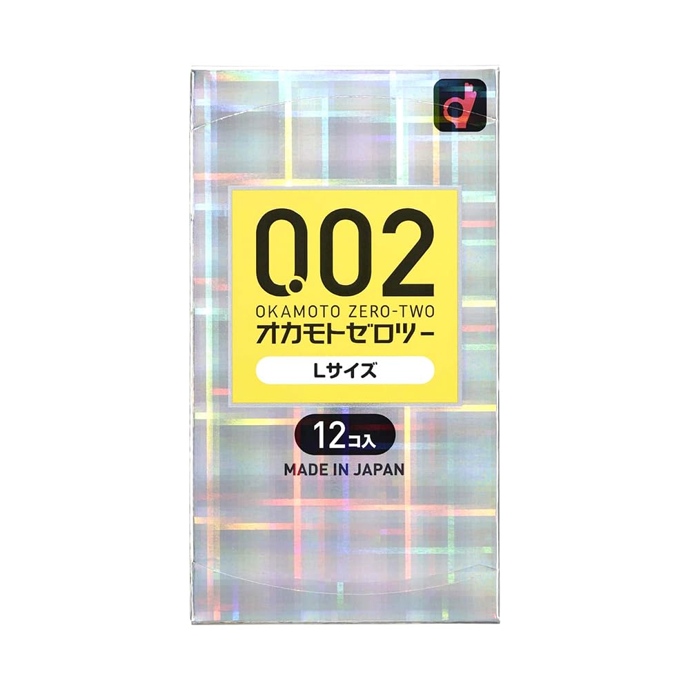 Okamoto Zero Two Large Size Condoms Polyurethane 12 pieces per 2 stick lotions packaged to hide contents 0.02 (PU) pack, 2-pack set, included,