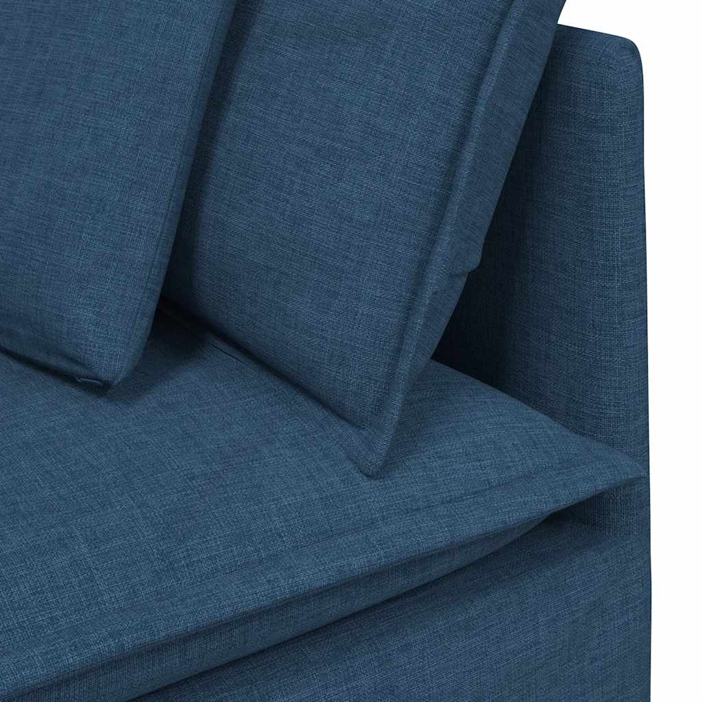 Modular Sofa Corner Module with Cushions Blue 100 Cm