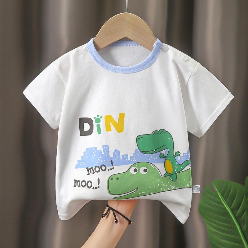 Kids Clothes T-Shirt for Girls Boys Children's Summer Clothing  Cartoon Tops Short Sleeve Breathable Clothes Cotton Baby Tops