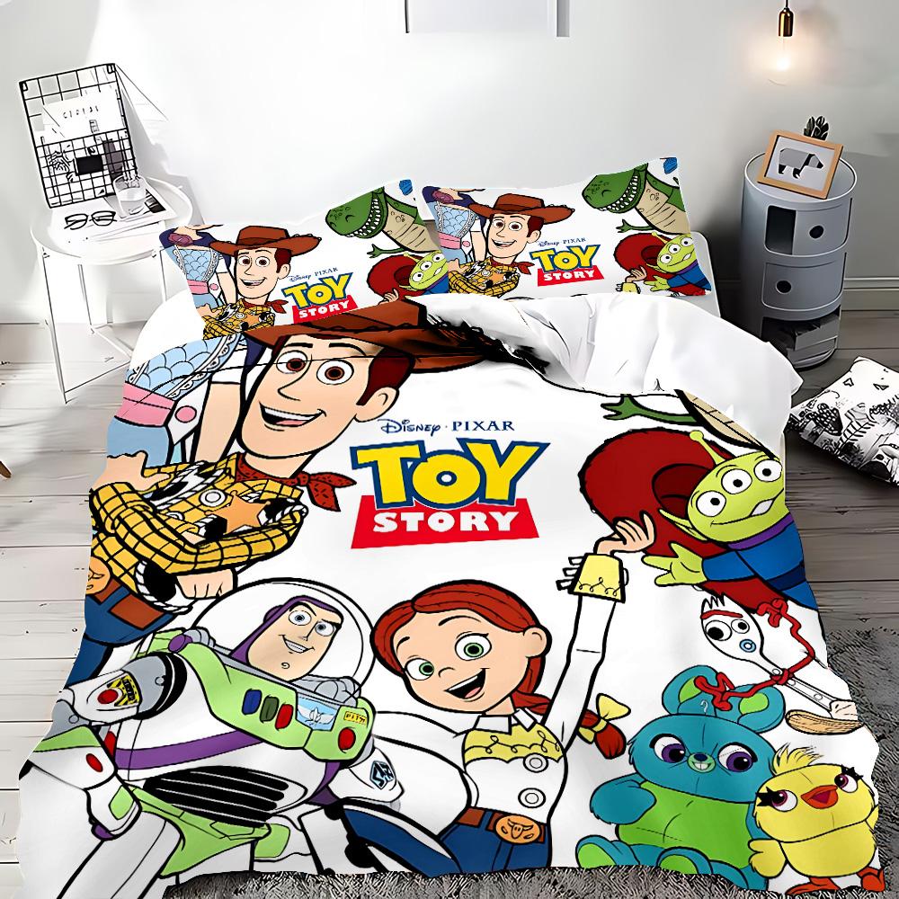 Hot Toy Story Duvet Cover Pillowcase Cartoon Buzz Lightyear Bedding Set Adult Boy Girl Bedroom Decoration Children Gift Single