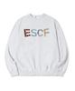 ESCAPEFROM Patch Vintage Logo Print Sweatshirt White Melange