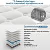 Upholstered Bed 180×200, Storage Bed with LED and USB-C Charging Function, Slatted Base, Linen, Beige, Without Nightstand (With Mattress)
