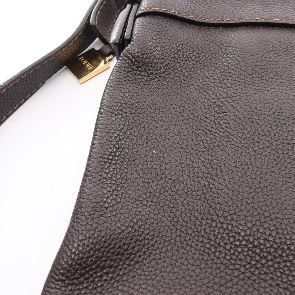 Used LOEWE Shoulder Bag leather Brown Used Women