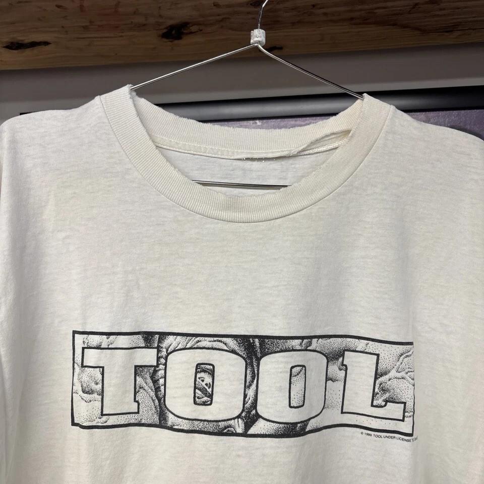 

1999 Футболка с логотипом группы Tool Белый цвет Все размеры от S до 5XL Унисекс Футболка XXXXL