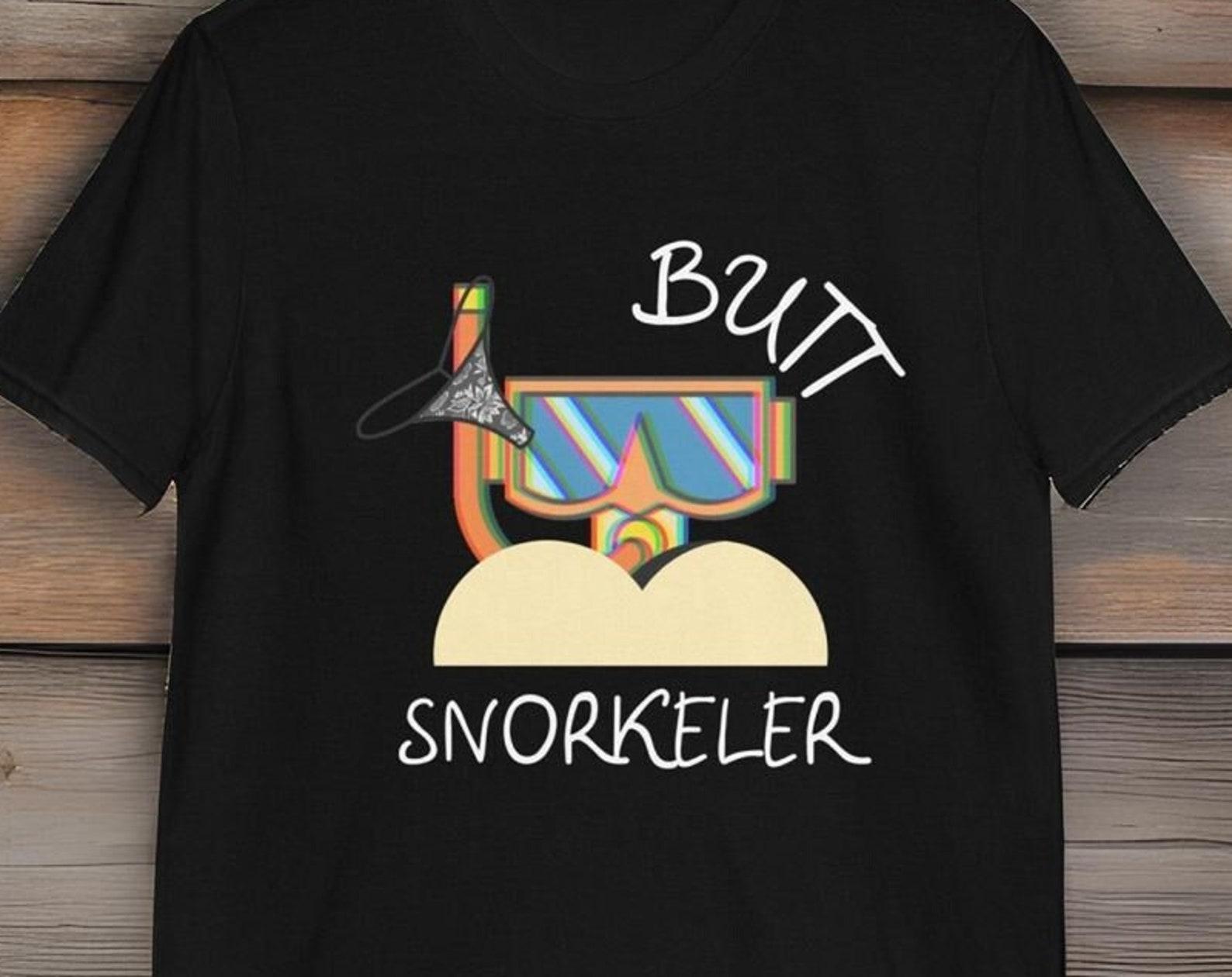 Butt Snorkeler Graphic Tee, Adult Humor Shirt M