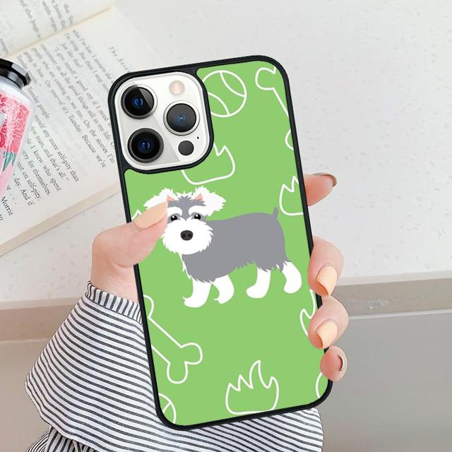 Cute Pet Dog Miniature Schnauzer phone Case For iPhone 17 Air 16 15 14 Plus apple 16 11 12 13 Pro Max coque
