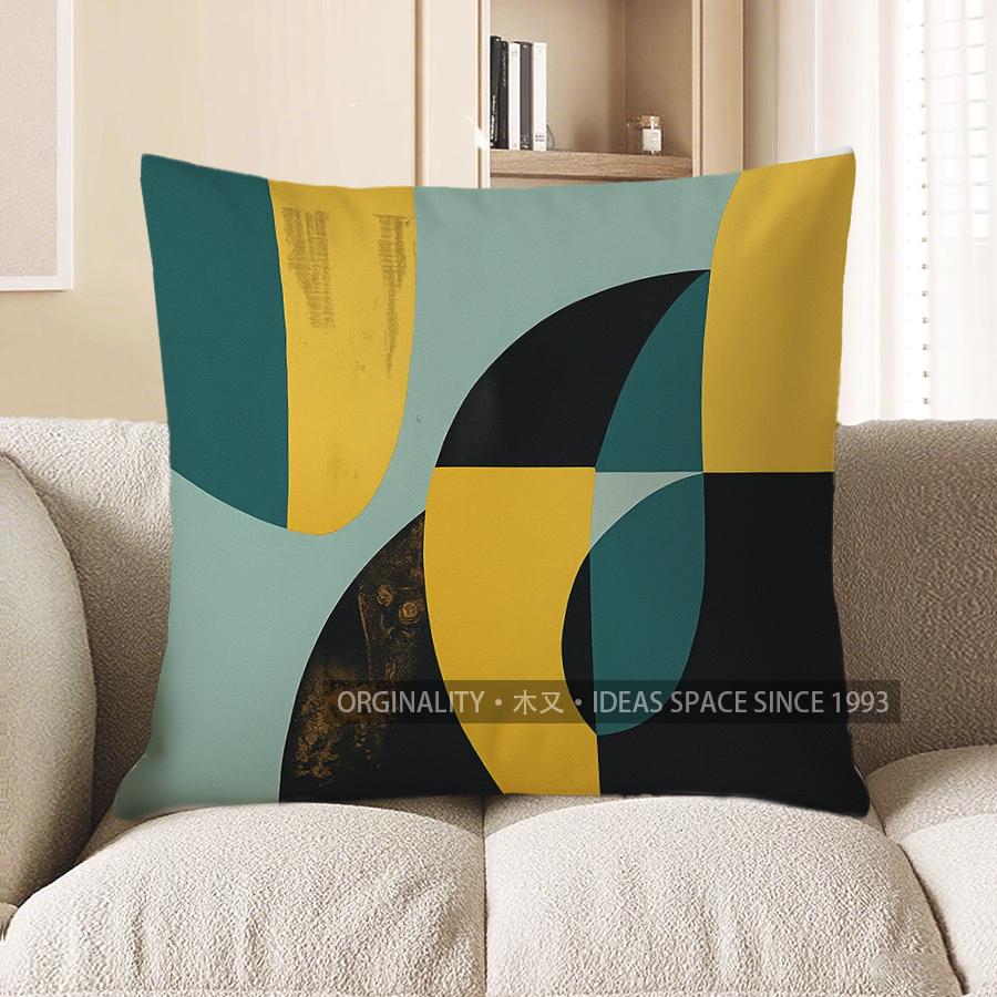 Home Decor Abstract Geometric Pattern Decorative Pillow Cover Pattern Cushion Cover Suitable For Sofa Bedroom Car Pillow Cover