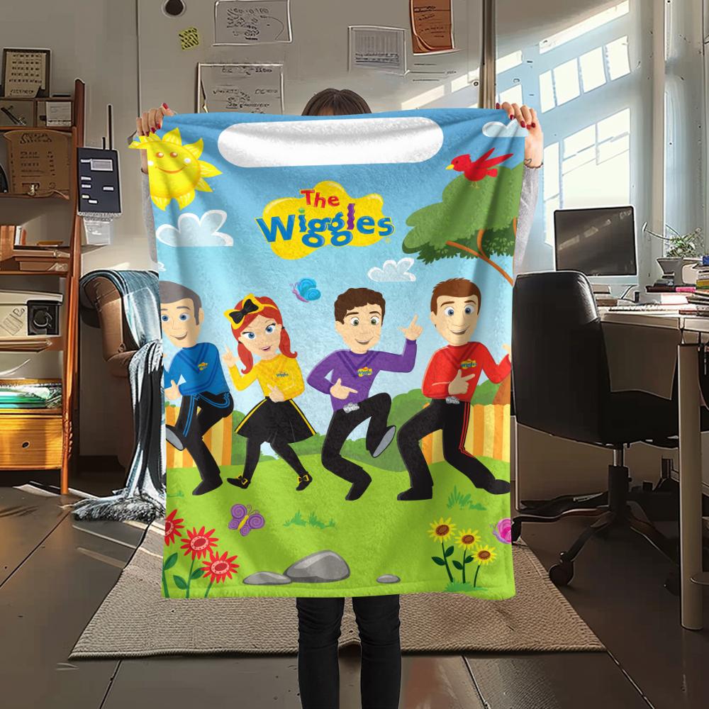1 Stück The Wiggles Druck Flanelldecke, Hohe Qualität, Bequem für alle Jahreszeiten, Heimdekoration, Wärme und Komfort, Perfekt für Weihnachtsgeschenke217
