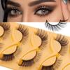 5 Pairs Of Oblique Flying Fox False Eyelashes, Daily Thick Curled Eyelashes, Simulated Natural Cat Eye Eyelashes