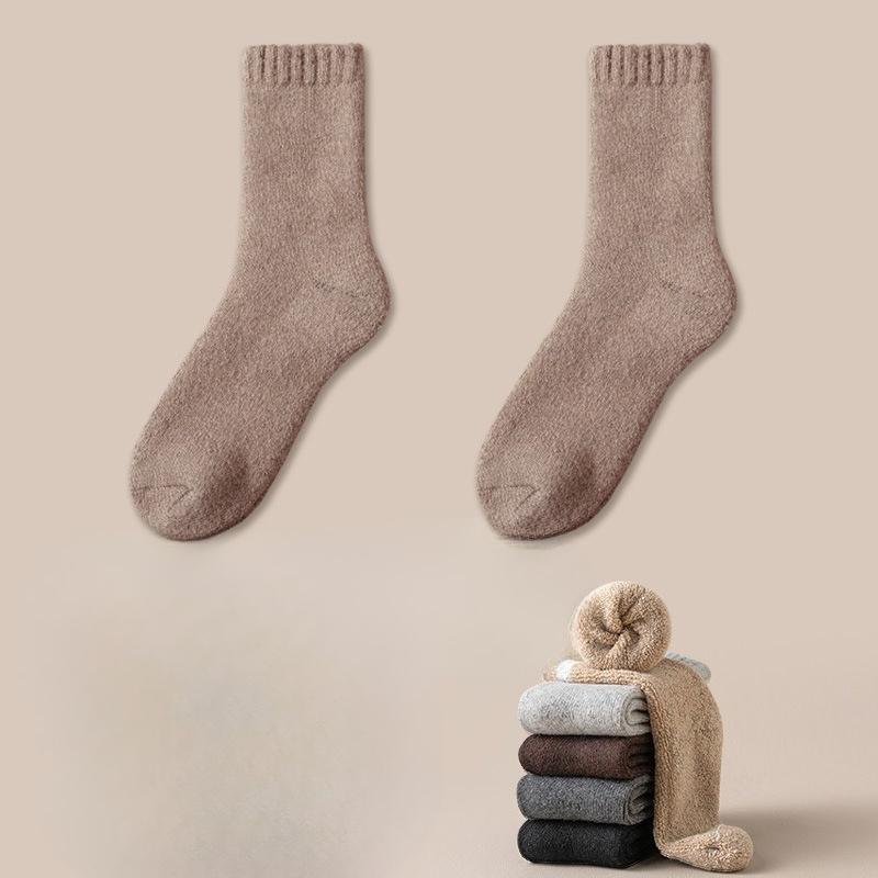 Male Autumn and Winter with Wool and Thick Wool Ring Sweat Absorption Deodorant In The Tube Wool Socks