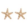 European and American new simple personalized vacation style temperament starfish alloy pearl stud earrings versatile fashion earrings