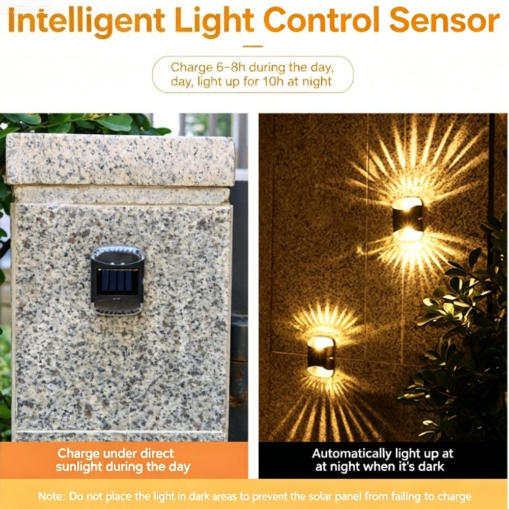 Solar Led Lights Outdoor Garden Lights Solar Step Deck Light Lamp Sunlight Courtyard Decor Solar Garden Lamp Wall Lighting