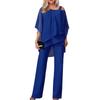Cross-border women's clothing ebay independent station new European and American fashion solid color loose casual bat sleeve irregular suit