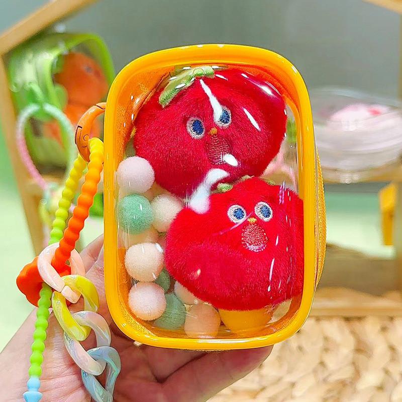 Adorable Jinnew Scream Vegetable Keychain Set Cute Plush Food Gifts Pendant