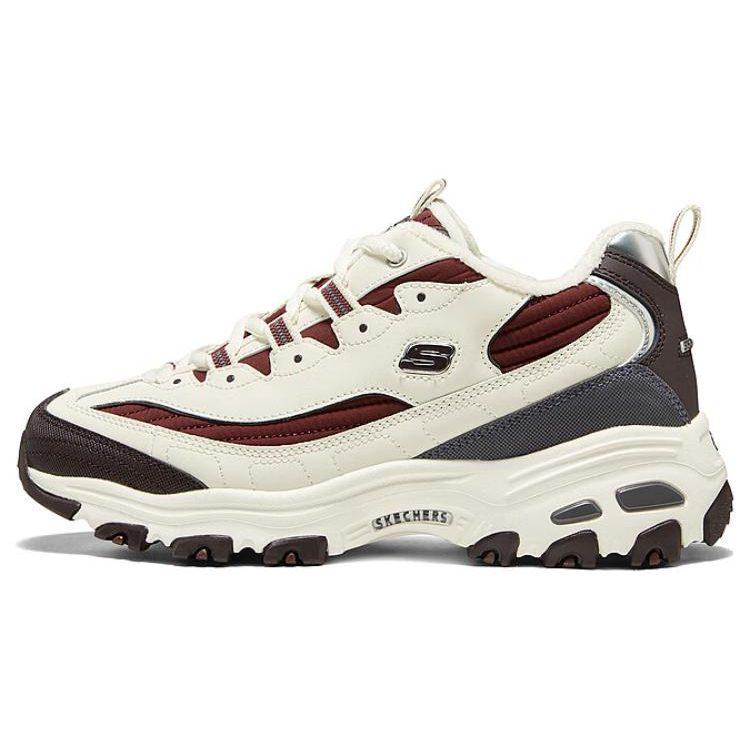 Skechers D`Lites Zip Along Shoes `White