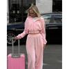 Womens Street Style Tracksuit Long Sleeve Zip Up Hoodie Elastic Waist Pants Two Piece Set