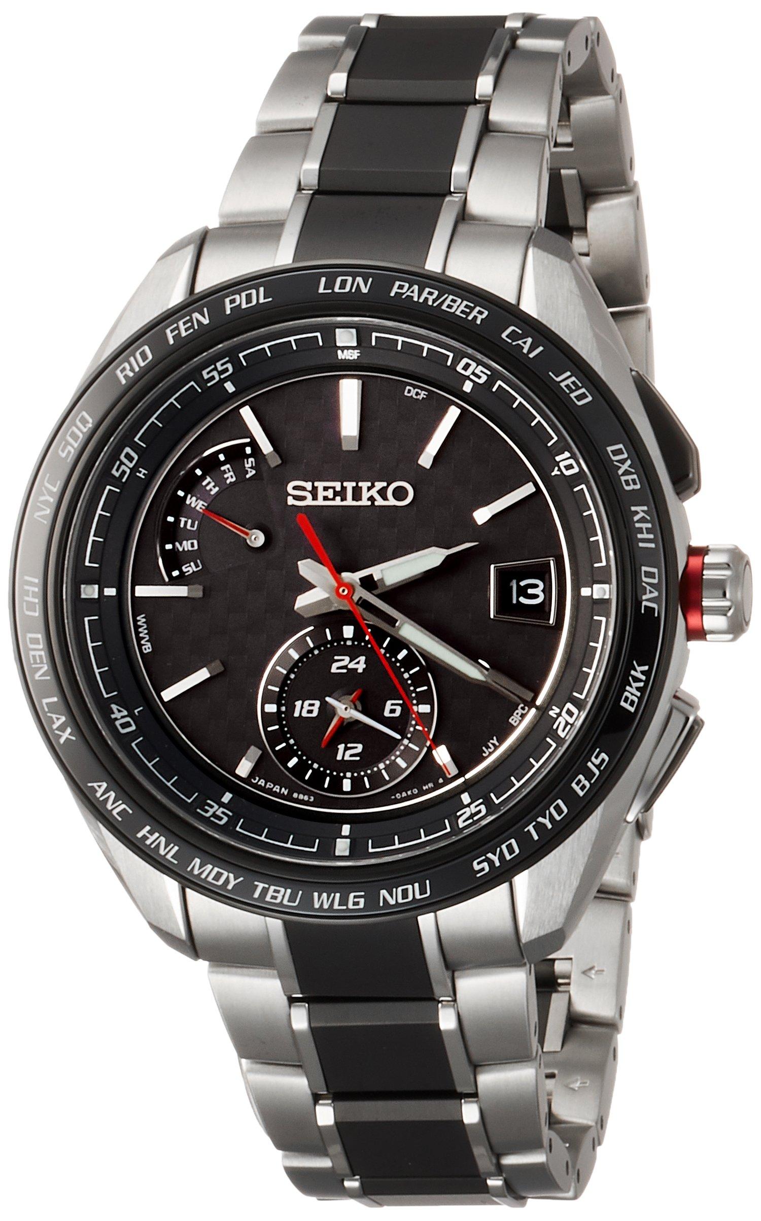 

Brightz Solar Radio Sporty Line Black Dial Titanium Model Sapphire Glass SAGA259 Silver [Seiko Watch] Carbon-like Men s
