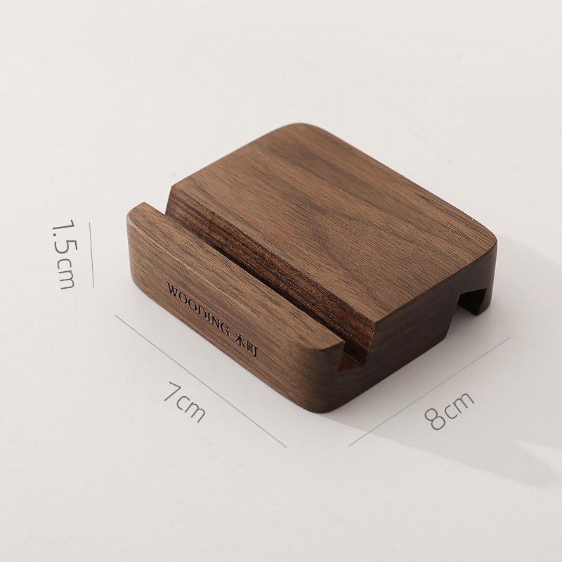 Universal Wooden Phone & Tablet Stand - Black Walnut & Beech Wood