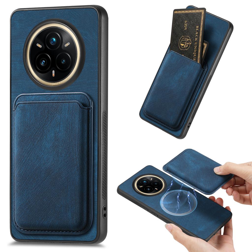 For Realme 14 Pro 5G Magnetic Case Leather Back Cover with Detachable Card Holder