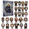 Ozzy Osbourne Motorcykelklocka Nyckelring Julnedräkning Blind Box 24 Dagar Akrylfigurer Modell Hängande Prydnader Gåvor