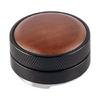 Coffee Grounds Leveler Real Wood Stainless Steel Materials Quick Setup Coffee Powder Leveler Tool for Espresso Machines