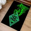 1pc Borussia Monchengladbach Logo Print Area Rug - Soft,Washable Non-Slip Indoor Mat for Office Chairs,Living Room,Home Office Decorative Rug