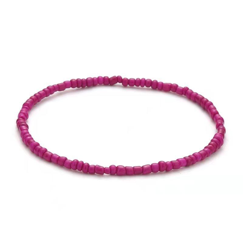 Colorful Beads Anklets Summer Beach Boho Women Elastic Rope Chains Adjustable Ankle Bracelet Beach Jewelry Vacation Accessories