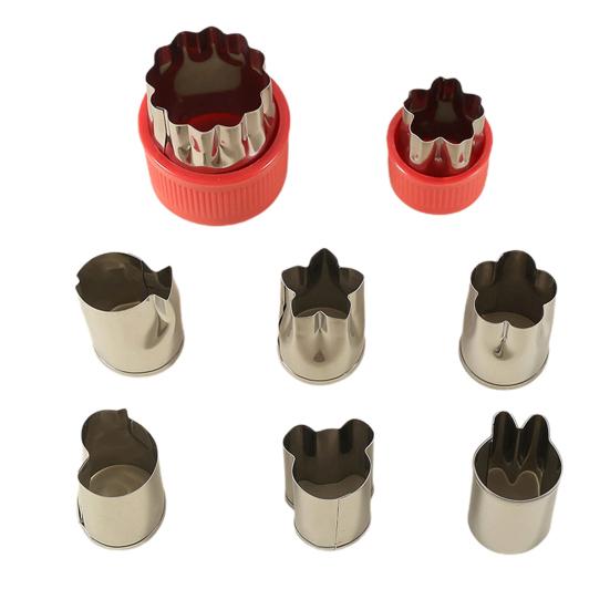 Non-stick Cake Embossing Die Lightweight Smooth Edge Washable Reusable Cookie Cutter Bakery Gadget 8Pcs/Set DIY